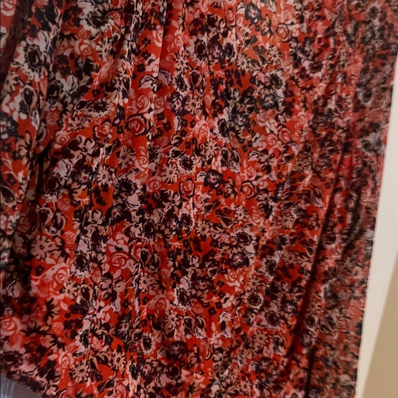 Free People Red Floral Blouse - Picture 4 of 6